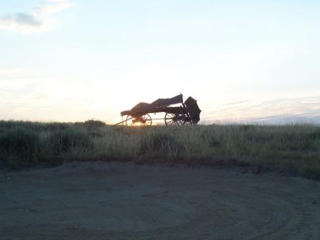 sunset at golf course